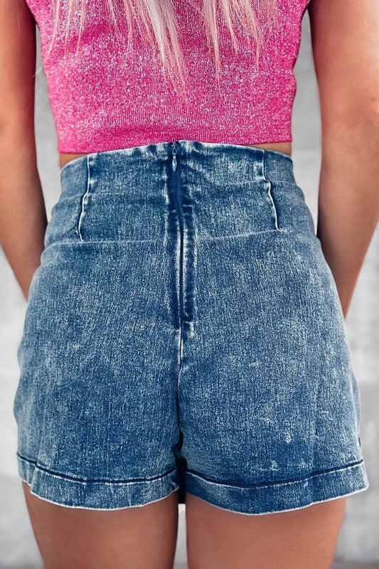 Zip Back Denim Skort - Hovatok
