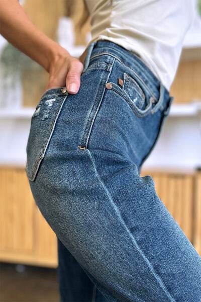 Judy Blue Full Size Tummy Control High Waist Slim Jeans - Hovatok