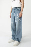 Men's Graffiti Wide Leg Jeans - Hovatok