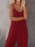 Scoop Neck Spaghetti Strap Jumpsuit - Hovatok