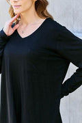 Basic Bae Full Size V-Neck Long Sleeve Top - Hovatok