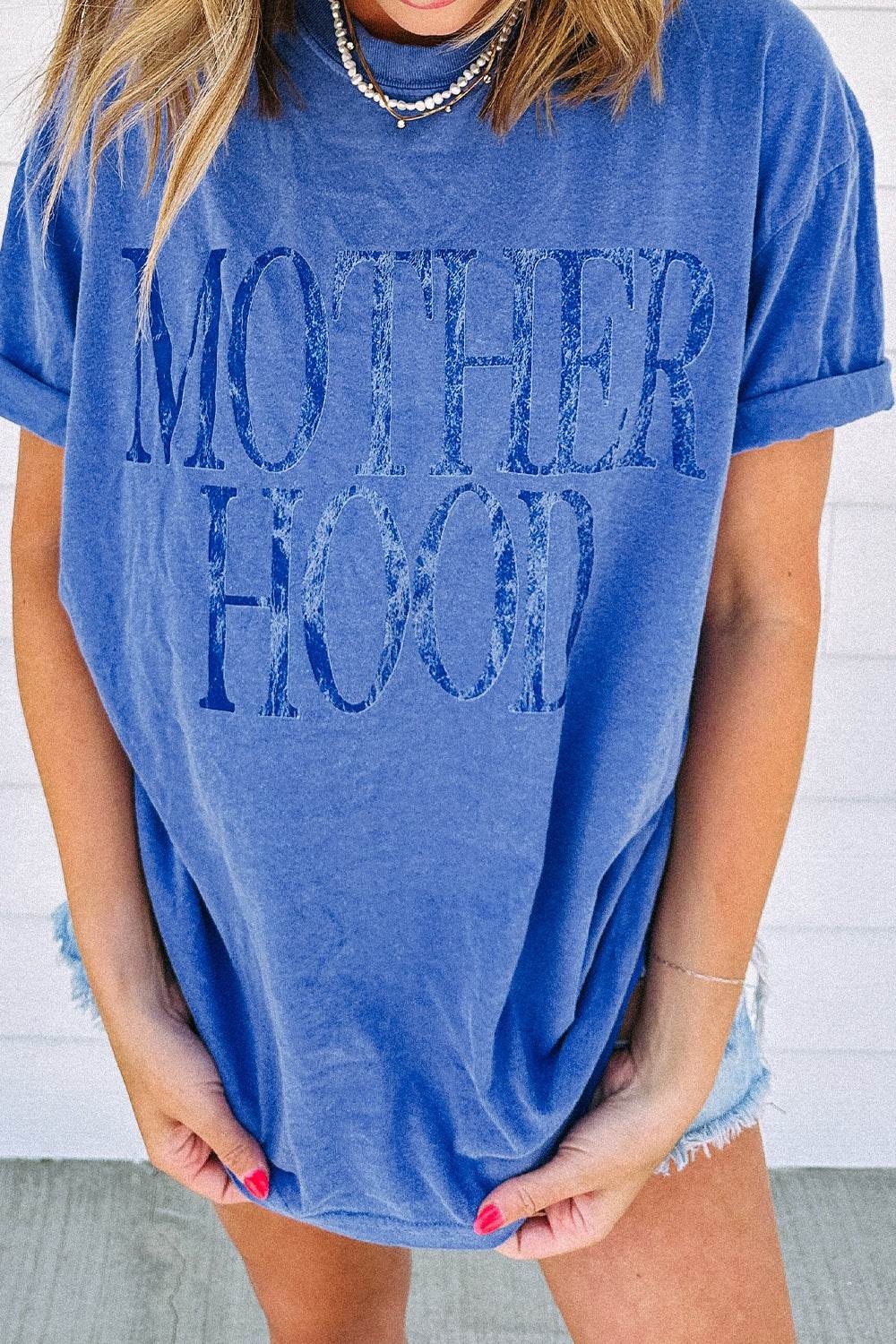 MOTHERHOOD Letter Graphic T-Shirt - Hovatok