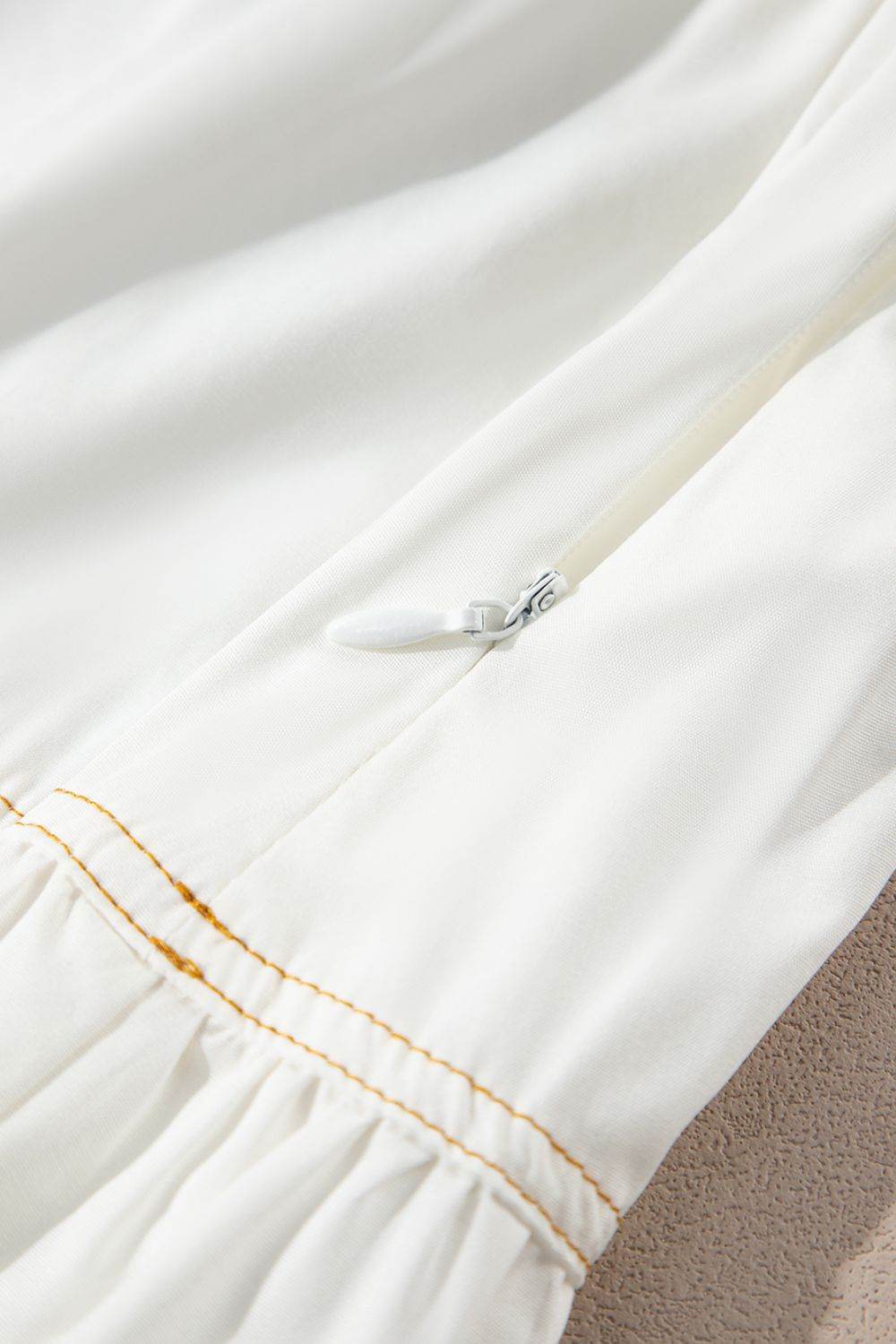 Contrast Stitching Trim Knotted High Waist A-Line Mini Skirt - Hovatok