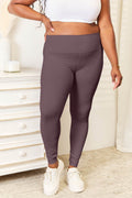 Double Take Wide Waistband Sports Leggings - Hovatok