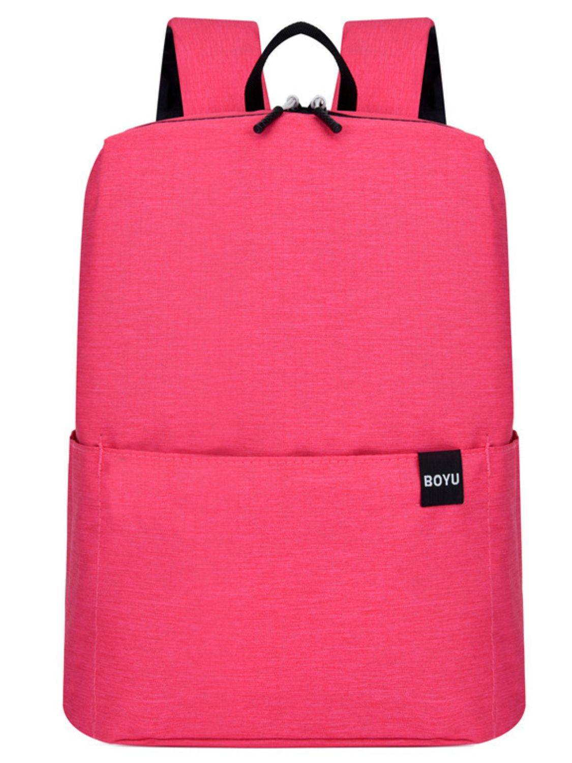 Solid Color Nylon Backpack Bag - Hovatok
