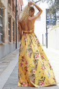 Halter Neck Split Dress - Hovatok