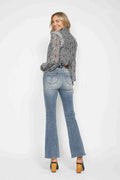 Judy Blue Full Size Tummy Control Back Embroidered Pocketed Bootcut Jeans Plus Size - Hovatok