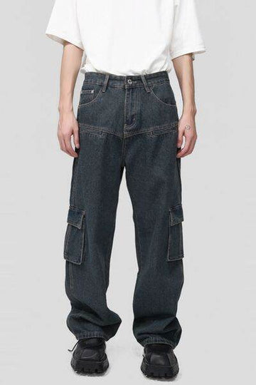 Men's Multi Pocketed Cargo Jeans - Hovatok