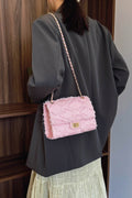 Raw Hem Denim Crossbody Bag - Hovatok