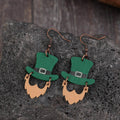 Wooden Hat Shape Dangle Earrings - Hovatok