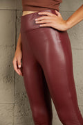 Ivy Lane PU High Waist Straight Pants - Hovatok