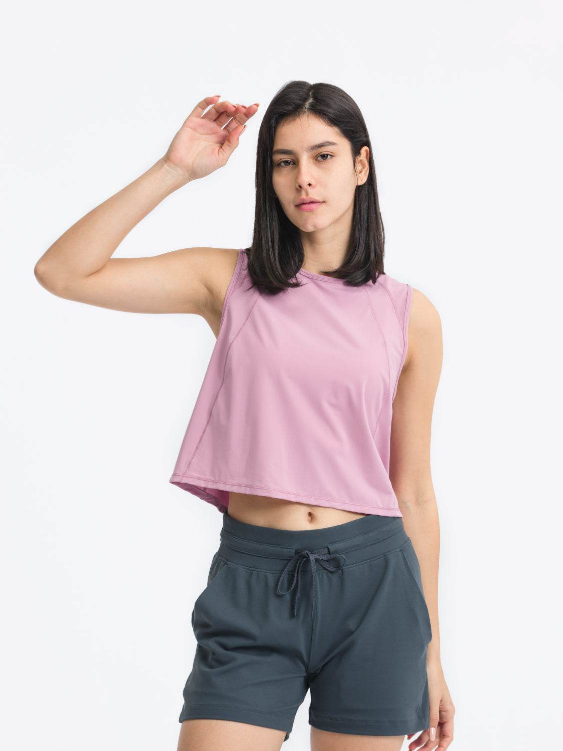 Millennia Round Neck Cropped Active Tank - Hovatok