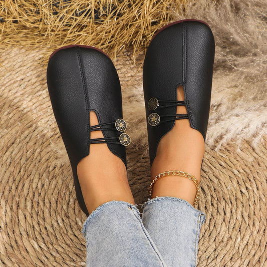 Round Toe Flat Slip-Ons - Hovatok