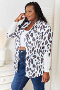 Double Take Leopard Long Sleeve Cardigan - Hovatok