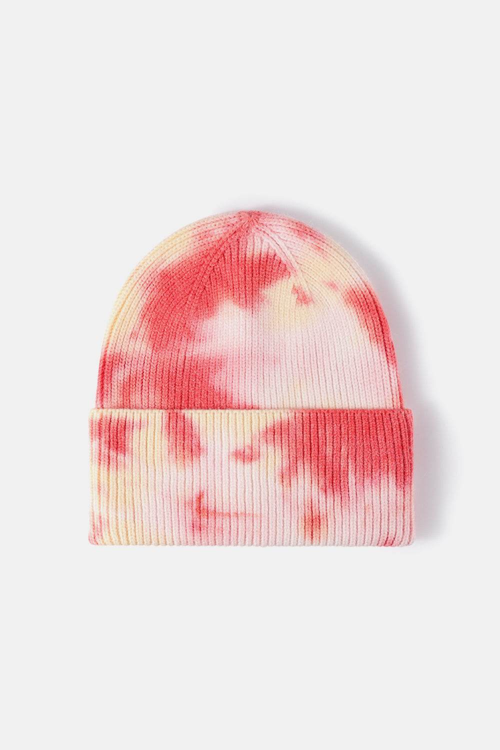 Tie-Dye Cuffed Rib-Knit Beanie Hat - Hovatok