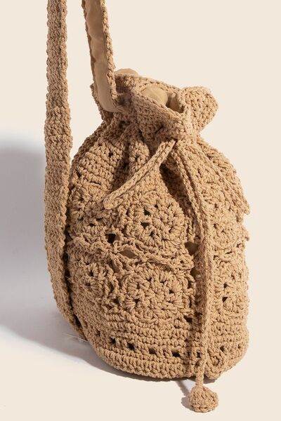 Fame Intricate Braided Single Strap Drawstring Bag - Hovatok