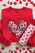 Valentine's Day BE MINE Heart Long Sleeve Sweatshirt - Hovatok