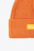 NEWYORK Patch Rib-Knit Cuffed Beanie - Hovatok