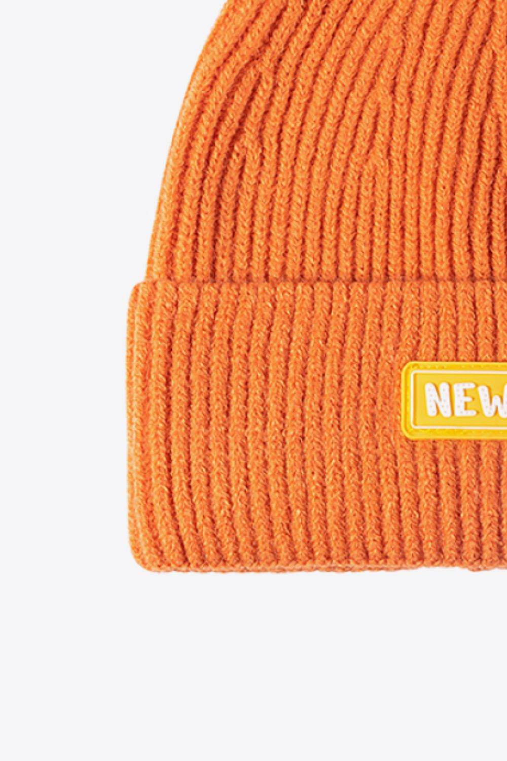 NEWYORK Patch Rib-Knit Cuffed Beanie - Hovatok