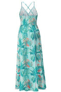 Crisscross Printed Surplice Cami Dress - Hovatok