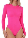 Round Neck Long Sleeve Bodysuit - Hovatok