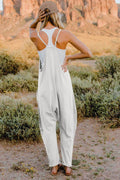 Double Take Full Size V-Neck Sleeveless Jumpsuit with Pockets - Hovatok