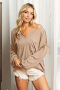 BiBi Exposed Seam Long Sleeve Top - Hovatok