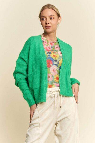 Davi & Dani Open Front Drop Shoulder Cardigan - Hovatok