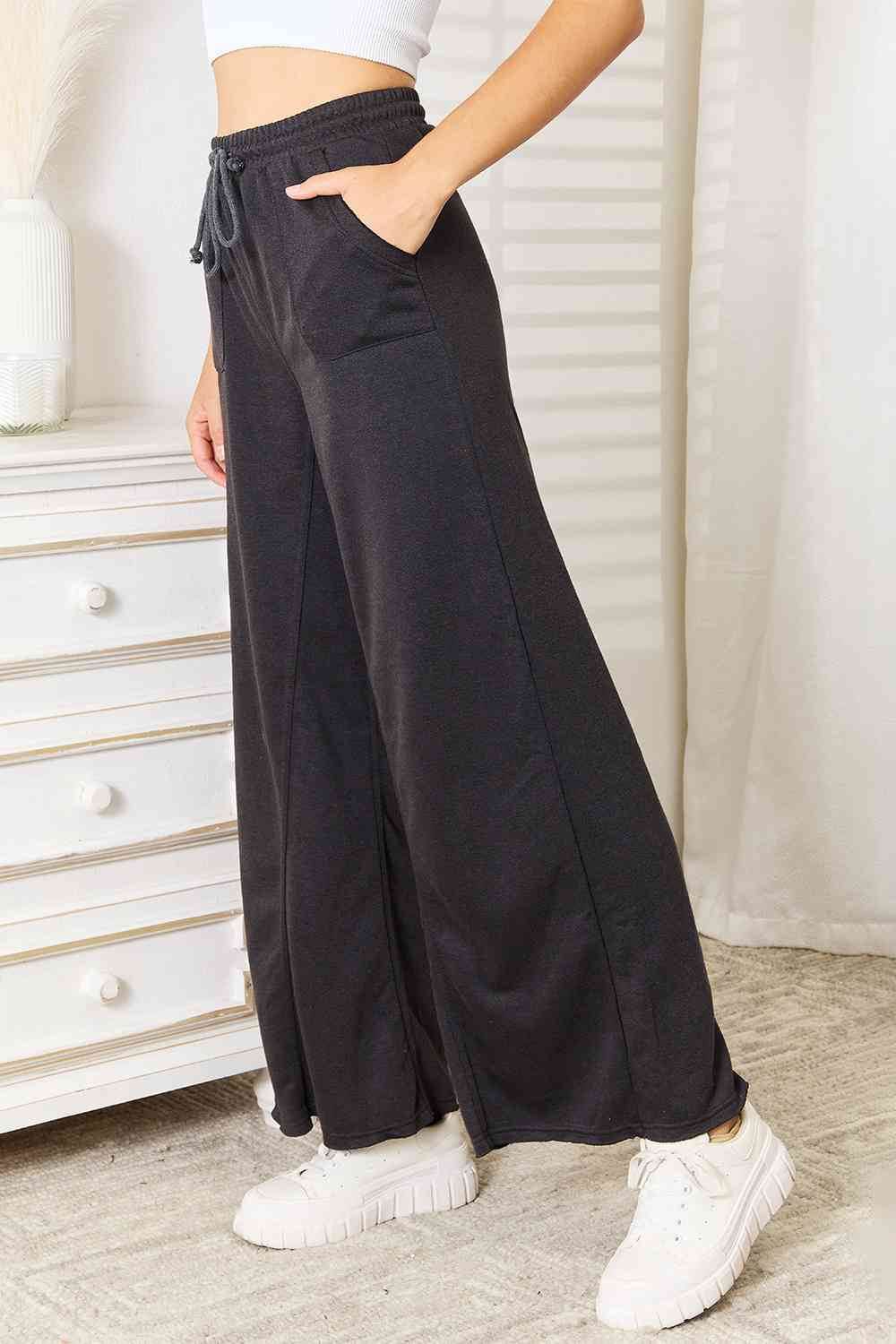 Basic Bae Wide Leg Pocketed Pants - Hovatok