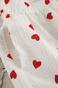 Basic Bae Heart Collared Neck Button Down Top and Shorts Set - Hovatok