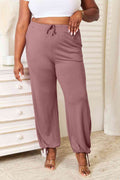 Basic Bae Full Size Soft Rayon Drawstring Waist Pants with Pockets - Hovatok