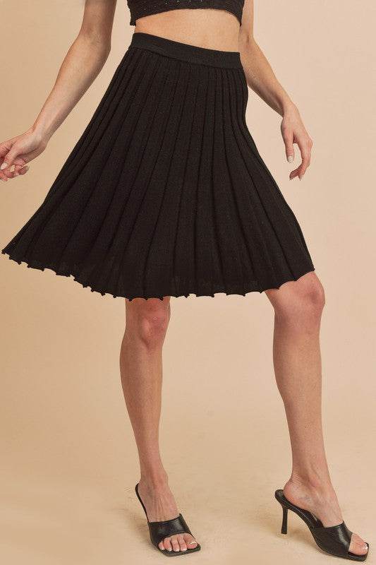 Aemi+Co Elastic Waist Knit Skort - Hovatok