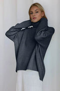 Basic Bae Turtleneck Dropped Shoulder Long Sleeve Sweater - Hovatok