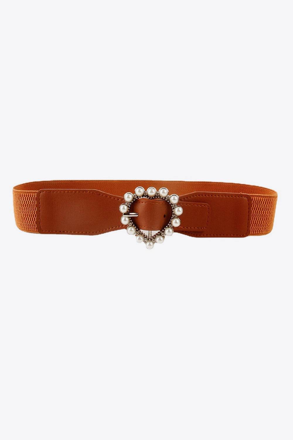 Pearl Heart Buckle Elastic Belt - Hovatok