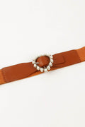 Pearl Heart Buckle Elastic Belt - Hovatok