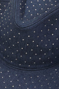 Fame Rhinestone Wide Brim Denim Hat - Hovatok