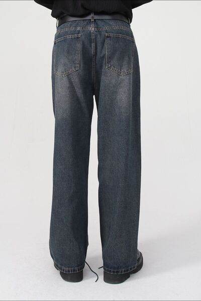 Wide Leg Jeans with Pockets - Hovatok