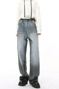 High Waist Baggy Jeans with Pockets - Hovatok