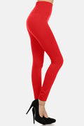 Yelete Full Size Seamless High Waist Fleece Leggings - Hovatok