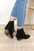 Legend Women's Fringe Cowboy Western Ankle Boots - Hovatok