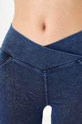 Basic Bae Asymmetrical Waist Denim Shorts with Pockets - Hovatok