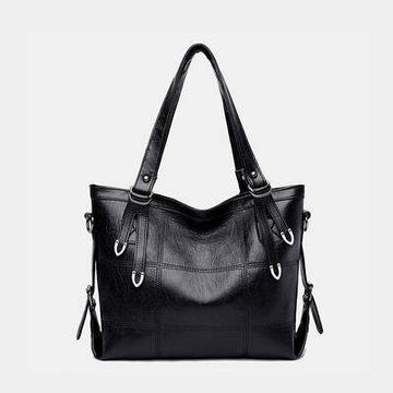 PU Leather Medium Handbag - Hovatok