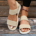 Rubber Open Toe Low Heel Sandals - Hovatok