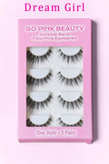 SO PINK BEAUTY Faux Mink Eyelashes 5 Pairs - Hovatok