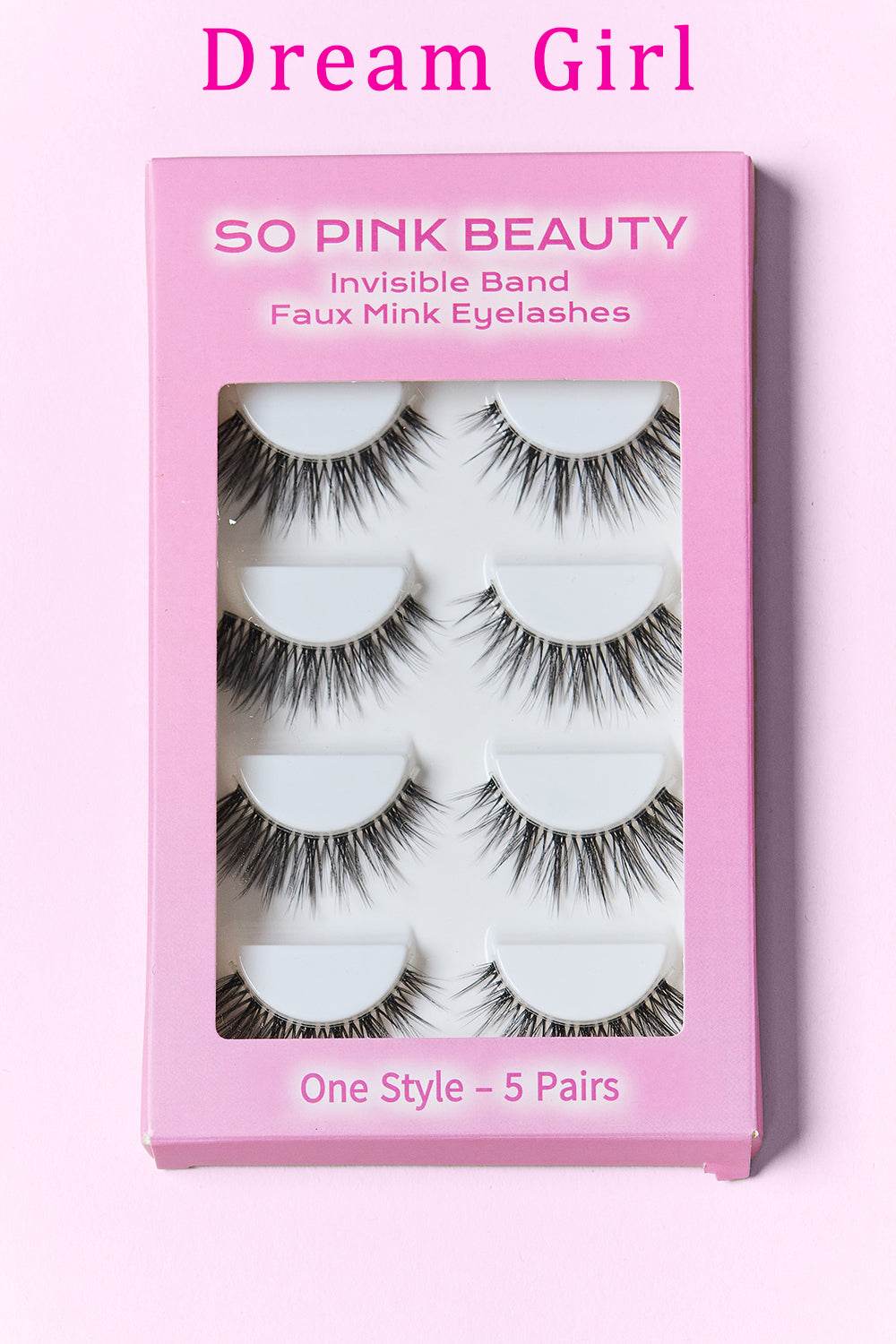 SO PINK BEAUTY Faux Mink Eyelashes 5 Pairs - Hovatok