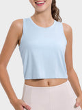 Millennia Drawstring Cutout Round Neck Active Tank - Hovatok