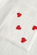 Basic Bae Heart Collared Neck Button Down Top and Shorts Set - Hovatok