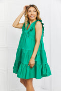 Hailey & Co Play Date Full Size Ruffle Dress - Hovatok