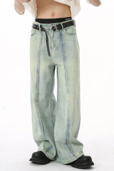Wide Leg Jeans with Pockets - Hovatok