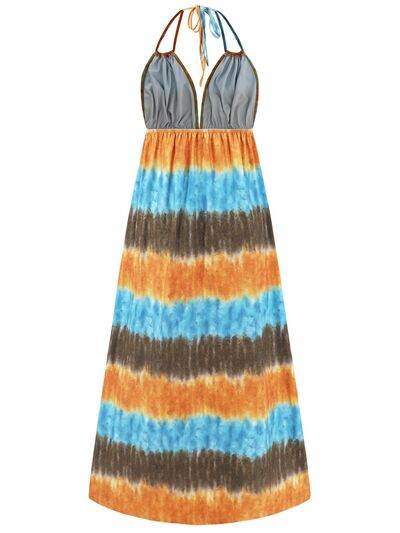 Tie-Dye Halter Neck Dress - Hovatok